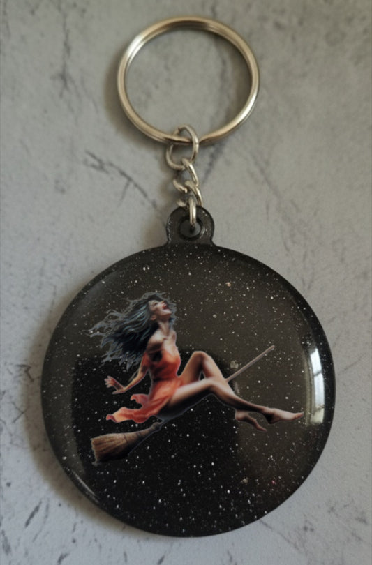🔮 Porte-clés Sorcière – Accessoire magique et personnalisable