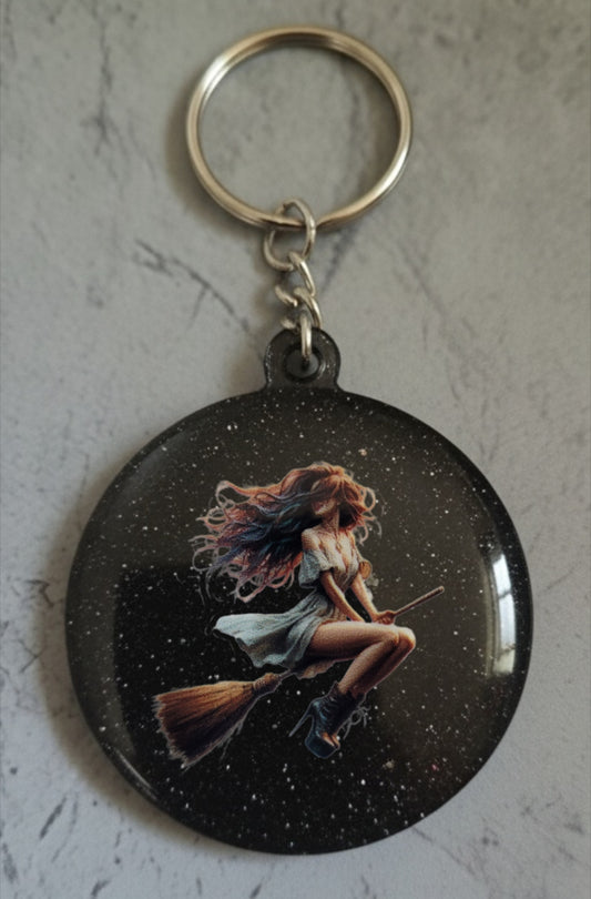 🔮 Porte-clés Sorcière – Accessoire magique et personnalisable