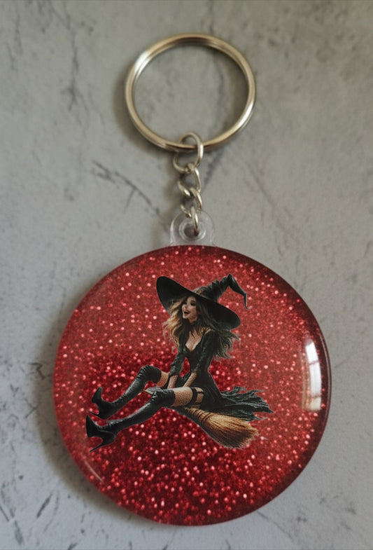 🔮 Porte-clés Sorcière – Accessoire magique et personnalisable