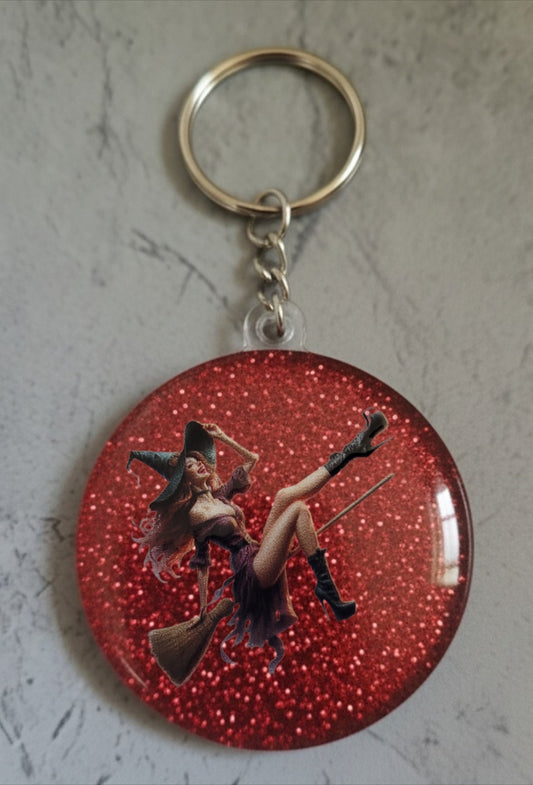 🔮 Porte-clés Sorcière – Accessoire magique et personnalisable