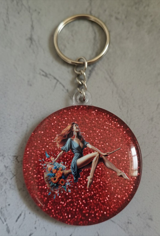 🔮 Porte-clés Sorcière – Accessoire magique et personnalisable