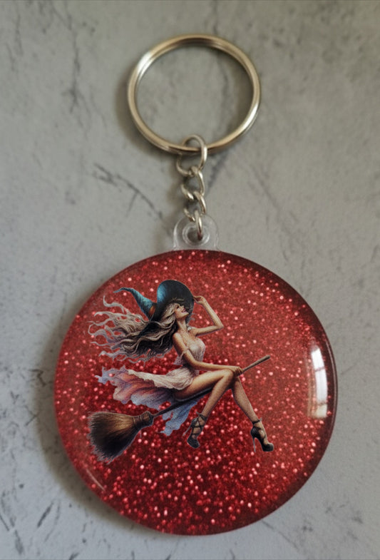🔮 Porte-clés Sorcière – Accessoire magique et personnalisable