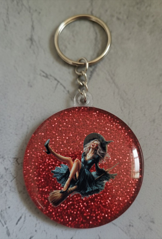 🔮 Porte-clés Sorcière – Accessoire magique et personnalisable