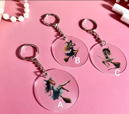🔮 Porte-clés Sorcière – Accessoire magique et personnalisable